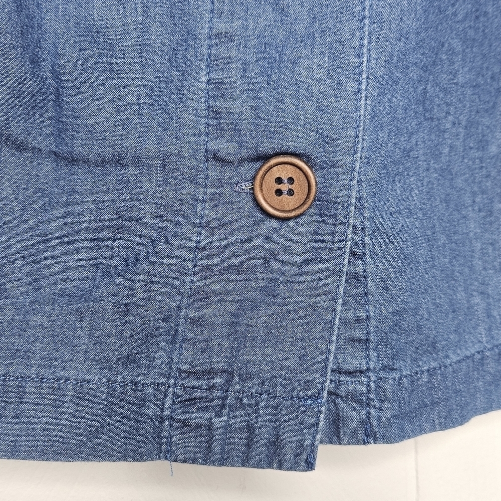 Francesca's Mi Ami Belted Denim Lightweight Button Front Mini Skirt XS EUC - Picture 5 of 11